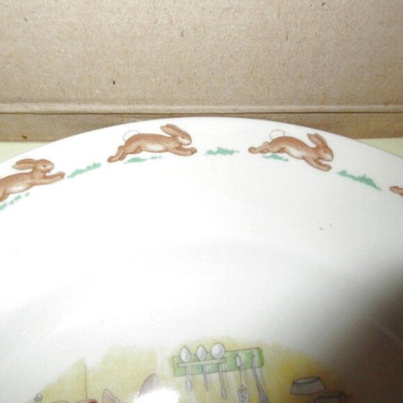 Vtg Royal Doulton Bunnykins Children’s Dish Set 3 Piece Spoon Plate Fork NEW - Picture 4 of 9